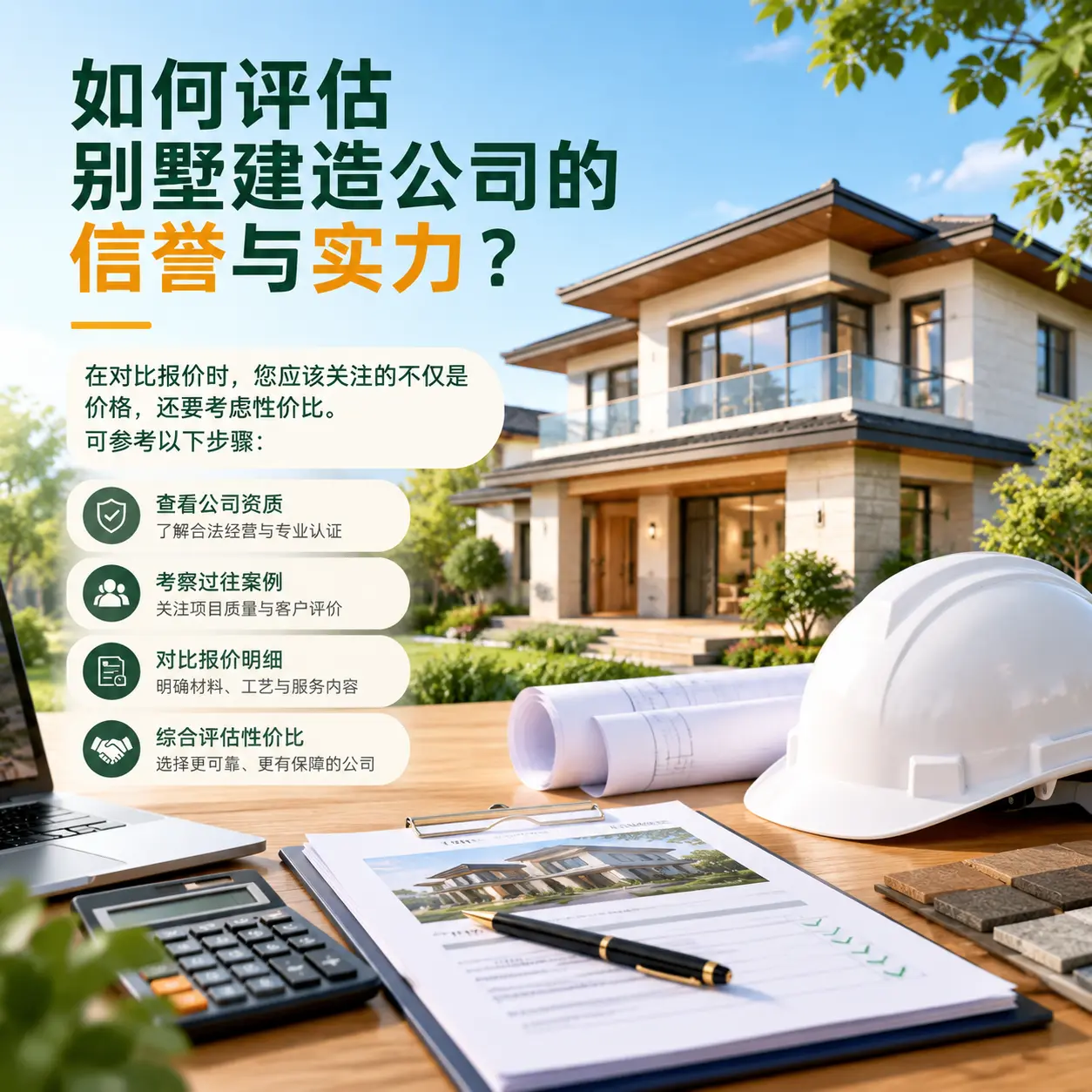 如何评估 镇远 别墅建造公司的信誉与实力?