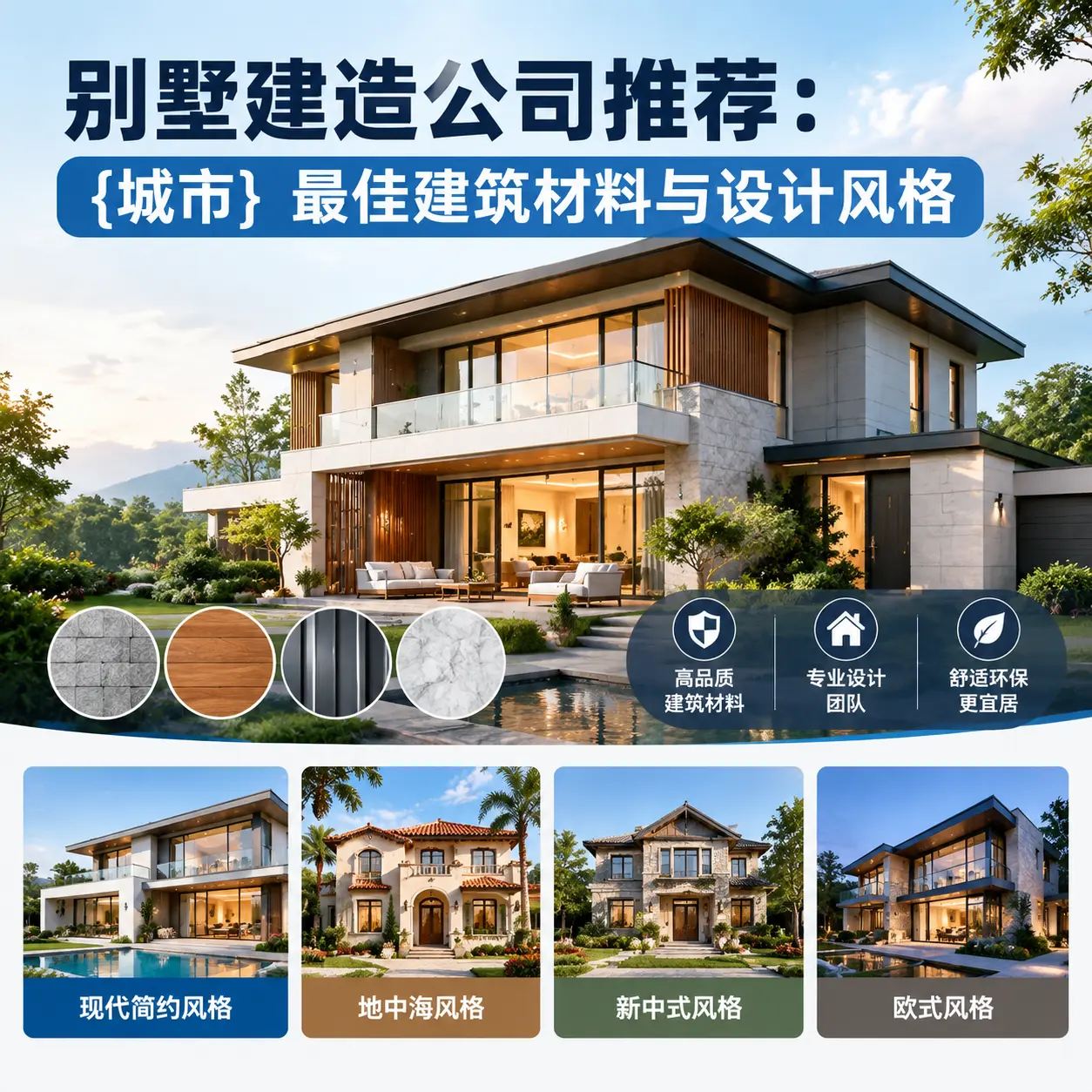 别墅建造公司推荐： 镇远 最佳建筑材料与设计风格